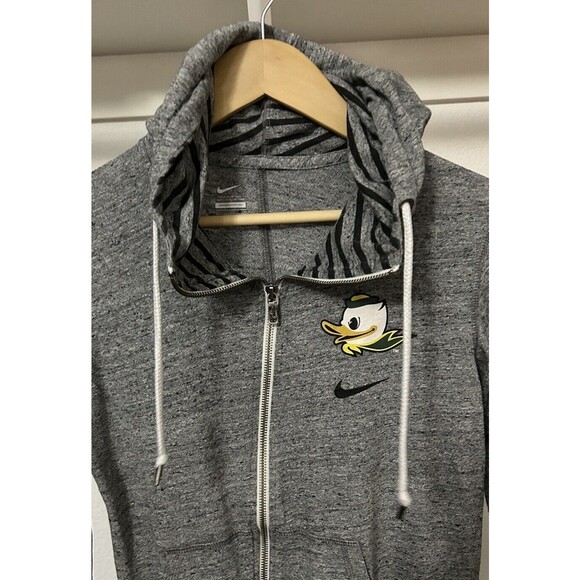 Oregon Ducks Puddles Women's Size Small Gray Lightweight Sweater Hoodie by Nike - Picture 1 of 11